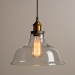 Imagen de Colgante 1 Luz E27 Vidrio Clásico Transparente Ø28cm