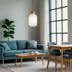 Imagen de Colgante 1 Luz Vidrio Tibet Blanco