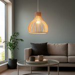 Imagen de Colgante 1 Luz Pantalla Bambu