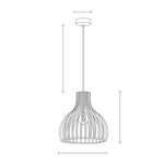 Imagen de Colgante 1 Luz Pantalla Bambu