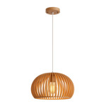 Imagen de Colgante 1 Luz E27 Esfera Bambu Ø45x28cm