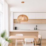 Imagen de Colgante 1 Luz Esfera Bambu