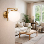 Imagen de Aplique 1 Luz Lyra Oro Mate