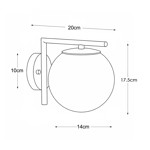 Imagen de Aplique 1 Luz Lyra Oro Mate