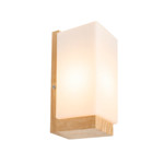 Imagen de Aplique 1 Luz Madera y Vidrio 10x12.5x25cm H