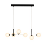 Imagen de Colgante 6 Luces E27 Chaos Negro 110cm