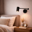 Imagen de Aplique LED 5w Cálido Articulado Negro Ø12x46cm Largo