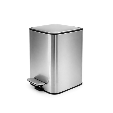 Imagen de Cesto Residuos 3 Lts. Cuadrado Acero 17x17x23.5cm H