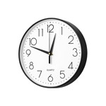 Imagen de Reloj de Pared 25cm Marco Negro / Int Blanco Quartz