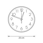 Imagen de Reloj de Pared 25cm Marco Negro / Int Blanco Quartz