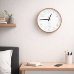 Imagen de Reloj de Pared 30cm Marco Madera / Int Bco. D3