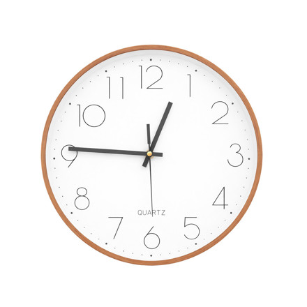 Imagen de Reloj de Pared 30cm Marco Madera / Int Bco. D3