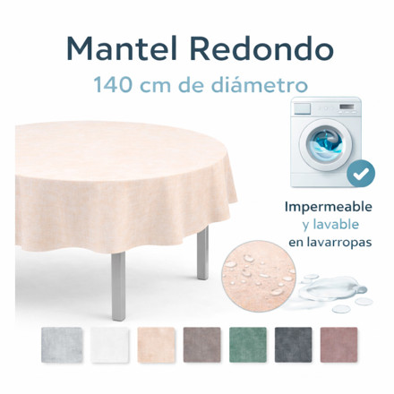 Imagen de Mantel Redondo 140cm Diam. Tela Teflón Poliester