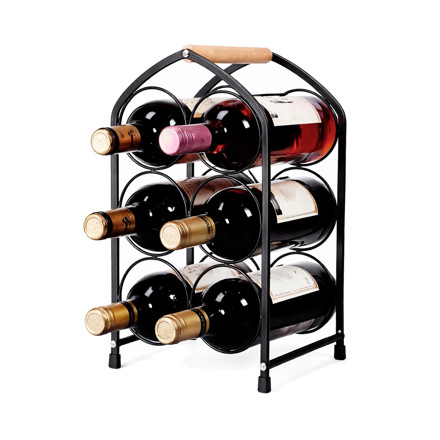 Imagen de Portavinos Negro x 6 Botellas