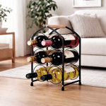 Imagen de Portavinos Negro x 6 Botellas