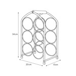Imagen de Portavinos para 6 Botellas Hierro y Madera Nat. 20x13x34cm H