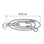 Imagen de Posafuentes Metálico Negro 22cm Ø