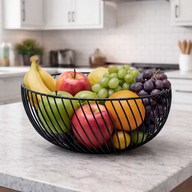 Imagen de Frutero Metálico Negro 25cm Ø