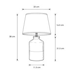 Imagen de Lámpara Cerámica Nórdica Gris c/Pantalla E14