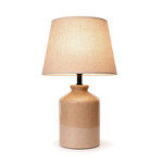 Imagen de Lámpara Cerámica Nórdica Beige c/Pantalla E14