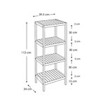 Imagen de Estantería 4 Estantes Bambu 39.5x34x112cm H