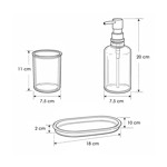 Imagen de Set de Baño Vidrio Deco 3 Pzas. ( 4 tonos )