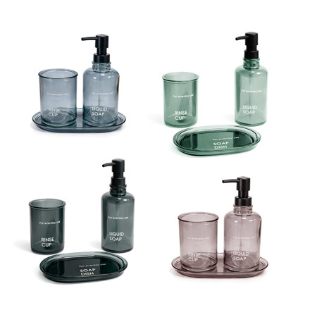 Imagen de Set de Baño Vidrio Deco 3 Pzas. ( 4 tonos )