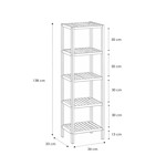 Imagen de Estantería 5 Niveles Bambu 39.5x34x144.5cm H