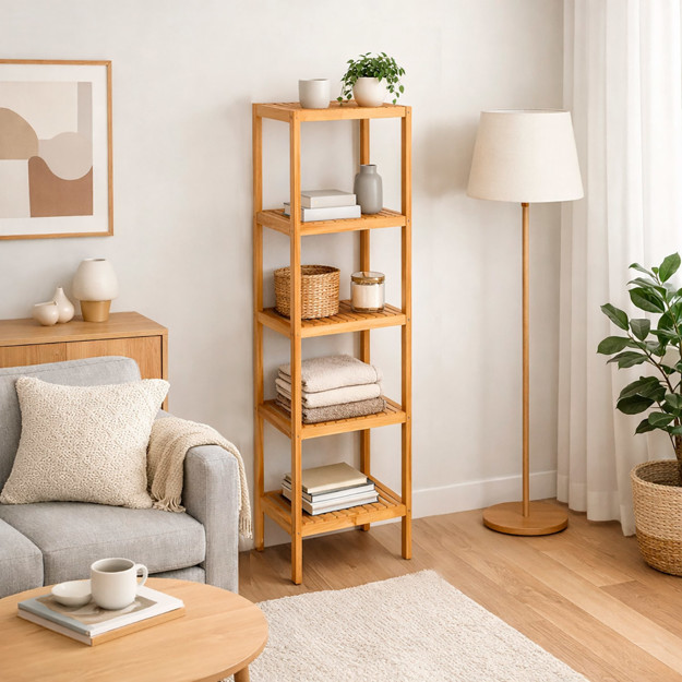 Imagen de Estantería 5 Niveles Bambu 39.5x34x144.5cm H