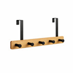 Imagen de Perchero para Puerta 5 Ganchos Negro Bambu