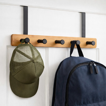 Imagen de Perchero para Puerta 5 Ganchos Negro Bambu