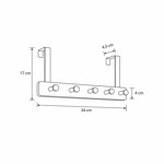 Imagen de Perchero para Puerta 5 Ganchos Negro Bambu