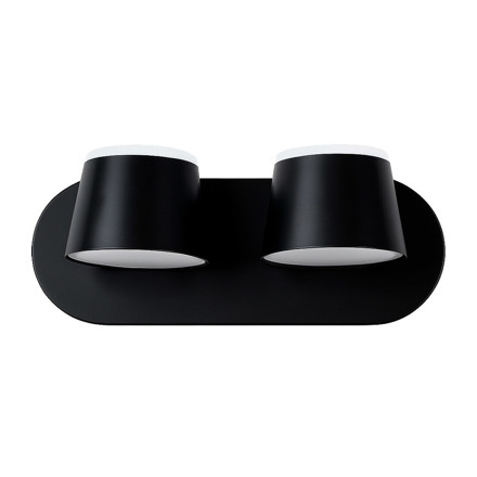 Imagen de Spot 2 Luces LED 20w Cálido Tosca Negro 25.5x10x13cm Prof