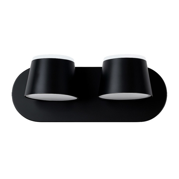 Imagen de Spot 2 Luces LED 20w Cálido Tosca Negro 25.5x10x13cm Prof