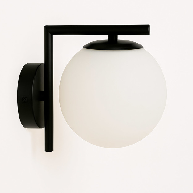 Imagen de Aplique 1 Luz Lyra Negro