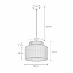 Imagen de Colgante Doble Campana Artesanal Ø30x25cm H