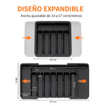 Imagen de Cubiertera Extensible Plastica Negra 33-57x38x5cm H