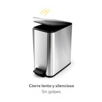 Imagen de CESTO Residuos 5 lts Rectangular Acero c/Pedal