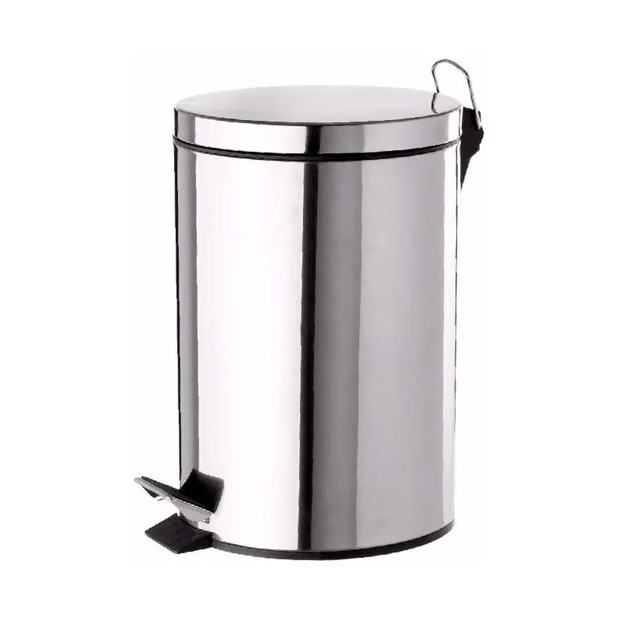 Imagen de PAPELERA Redonda 12 lts Acero c/pedal Ø25x40cm H