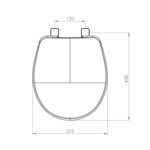 Imagen de TAPA W.C. Melamina Universal Hueso Cierre Soft
