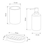 Imagen de Set de Baño 3 Piezas Sahara Polyresina Beige