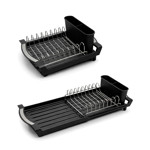 Imagen de Escurridor de platos p/Pileta Negro-Acero 29-49x20x12.5cm