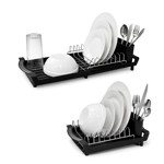 Imagen de Escurridor de platos p/Pileta Negro-Acero 29-49x20x12.5cm