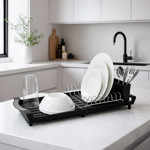 Imagen de Escurridor de platos p/Pileta Negro-Acero 29-49x20x12.5cm