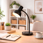 Imagen de Lámpara de Escritorio Flexible 1 Luz E27 Negra