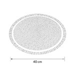 Imagen de Individual Rústico Fibra Natural y Bordado Ø40cm