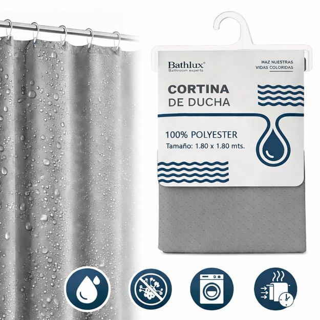 Imagen de Cortina Premium Teflón Gris 180x180cm