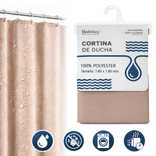 Imagen de Cortina Premium Teflón Arena 180x180cm