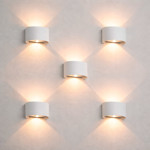 Imagen de Aplique LED Bidireccional 2w Cálido Yoko Blanco 8x3.5x6.5cm H