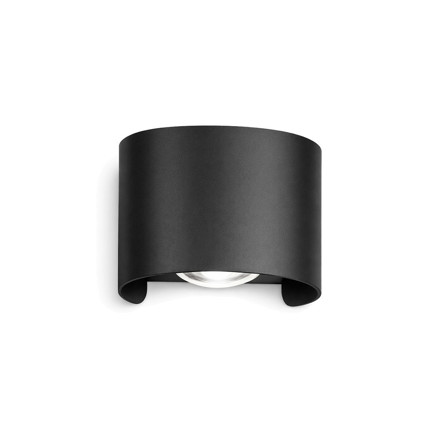 Imagen de Aplique LED Bidireccional 2w Cálido Yoko Negro 8x3.5x6.5cm H